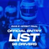 Entry list : SWS International E-Sprint Final 