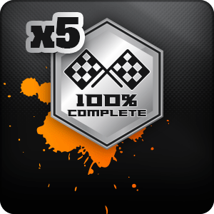 Retained races completed (x5)