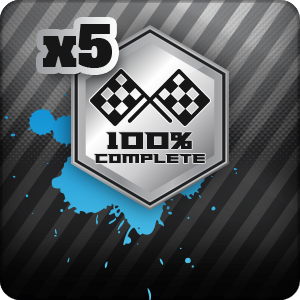 Retained races completed (x5)