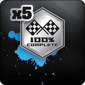 Retained races completed (x5)